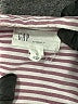 Gap 100% Rayon Stripes Burgundy 3/4 Sleeve Button-Down Shirt Size L - photo 4