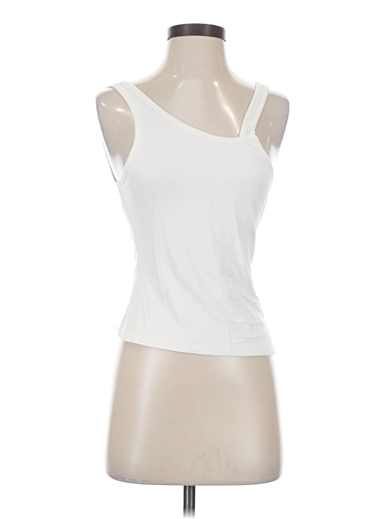 Pre-owned Privacy Please Sleeveless Top White Halter Neckline Tops
