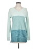 Lands' End Color Block Teal Pullover Sweater Size XXS - photo 1
