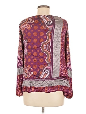 Hale Bob Long Sleeve Silk Top (view 2)