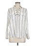 Rails Stripes Ivory Long Sleeve Blouse Size M - photo 1