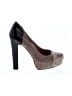 BCBG Color Block Gray Tan Heels Size 8 1/2 - photo 1