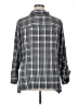 Westbound 100% Rayon Plaid Gray 3/4 Sleeve Button-Down Shirt Size XL - photo 2