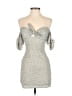 PrettyLittleThing Hearts Gray Cocktail Dress Size 4 - photo 1