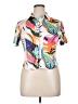 Unbranded Print Ivory Short Sleeve Blouse Size XXL - photo 1