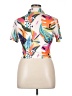 Unbranded Print Ivory Short Sleeve Blouse Size XXL - photo 2