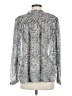 Free People 100% Polyester Silver Long Sleeve Blouse Size M - photo 2