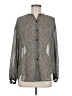 Max Studio 100% Polyester Polka Dots Gray Long Sleeve Blouse Size M - photo 1