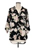 Justify 100% Polyester Floral Black 3/4 Sleeve Blouse Size M - photo 1