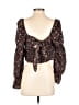 Blush 100% Polyester Black 3/4 Sleeve Blouse Size XS (estimated) - photo 2