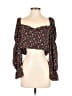Blush 100% Polyester Black 3/4 Sleeve Blouse Size XS (estimated) - photo 1