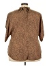 Shein Curve 100% Polyester Animal Print Brown 3/4 Sleeve Blouse Size 3X - photo 2