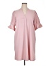 Unbranded 100% Polyester Solid Pink Casual Dress Size XL - photo 1