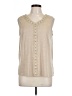 Croft & Barrow Tan Sleeveless Blouse Size L (petite) - photo 1