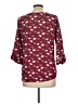 Pants Store 100% Polyester Burgundy 3/4 Sleeve Blouse Size L - photo 2