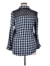 Hannah 100% Viscose Plaid Blue Long Sleeve Button-Down Shirt Size XL (petite) - photo 2