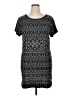 Extra Touch 100% Acrylic Graphic Gray Casual Dress Size 1X - photo 1