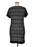 Extra Touch 100% Acrylic Graphic Gray Casual Dress Size 1X - photo 2