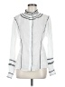 FRAME 100% Viscose Silver White Long Sleeve Blouse Size M - photo 1