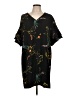 Worthington 100% Polyester Print Black Casual Dress Size L - photo 1