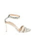 J.Crew Silver White Heels Size 7 1/2 - photo 1