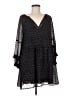 Zara Basic 100% Polyester Stars Black Casual Dress Size M - photo 1