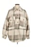 Blu Pepper 100% Polyester Plaid Ivory Faux Fur Jacket Size M - photo 1