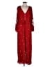 Free People 100% Polyester Red Jumpsuit Size L - photo 1