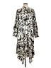 Future Collective 100% Polyester Print Ivory Casual Dress Size 1X - photo 1