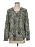 Faded Glory 100% Polyester Paisley Green Long Sleeve Blouse Size M - photo 1