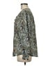 Faded Glory 100% Polyester Paisley Green Long Sleeve Blouse Size M - photo 5