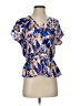 Nine West 100% Polyester Blue Short Sleeve Blouse Size S (petite) - photo 1