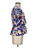 Nine West 100% Polyester Blue Short Sleeve Blouse Size S (petite) - photo 4