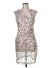 Venus 100% Polyester Animal Print Silver Cocktail Dress Size 6 - photo 1