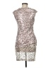 Venus 100% Polyester Animal Print Silver Cocktail Dress Size 6 - photo 2