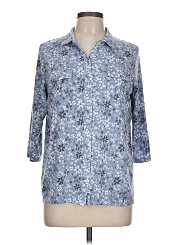 Hasting & Smith 3/4 Sleeve Button-Down Shirt (view 1)