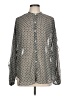 Max Studio 100% Polyester Polka Dots Gray Long Sleeve Blouse Size L - photo 1