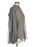 Max Studio 100% Polyester Polka Dots Gray Long Sleeve Blouse Size L - photo 4