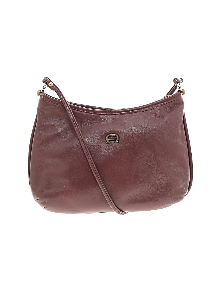 Pre-owned Etienne Aigner Leather Crossbody Bag In Burgundy