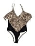 Unbranded Animal Print Black One Piece Swimsuit Size XL - photo 1