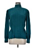 Anne Klein Polka Dots Teal Long Sleeve Blouse Size 8 - photo 1