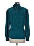 Anne Klein Polka Dots Teal Long Sleeve Blouse Size 8 - photo 2