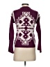 Assorted Brands Print Burgundy Turtleneck Sweater Size S - photo 2