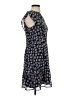 Maison Jules 100% Polyester Print Blue Casual Dress Size 4 - photo 4