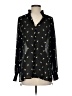 CAbi 100% Polyester Stars Black Long Sleeve Blouse Size XS - photo 1