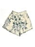 Zimmermann 100% Linen Floral Ivory Shorts Size 4 (0) - photo 2