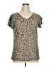 Assorted Brands Animal Print Tan Short Sleeve T-Shirt Size XL - photo 1