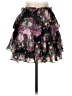 LoveShackFancy 100% Viscose Floral Black Formal Skirt Size S (estimated) - photo 1