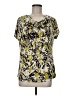 Chaus Yellow Short Sleeve Blouse Size M - photo 1