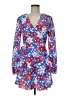 Glamorous 100% Polyester Print Blue Casual Dress Size 6 - photo 1